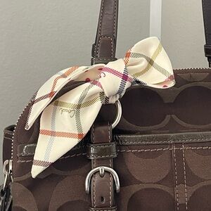 Vintage Coach Silk Skinny Scarf for Bags